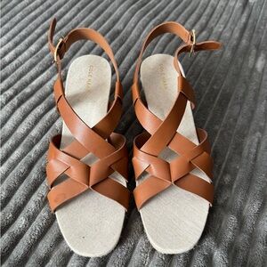 Cole Haan Tan Wedge Sandals